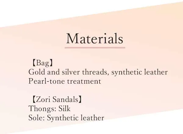 Luxury Formal Zori Sandals and Bag Set for TEA ceremony【Gold】