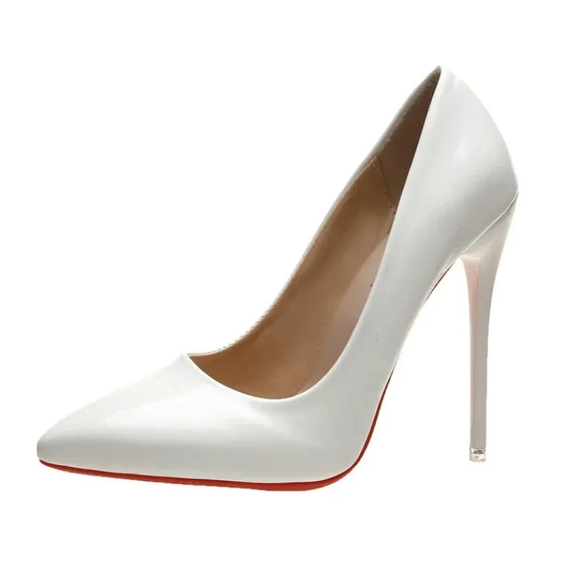 LVSANW 2024 Fashion High Heels 35-45 Plus Size Women Shoes 12cm Thin Stiletto Banquet Wedding Shoes Sexy Pointed Toe Ladies Party Shoes