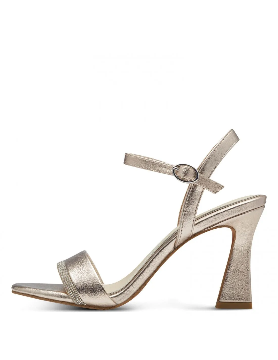 Marco Tozzi  Platinum Ankle Strap Heels