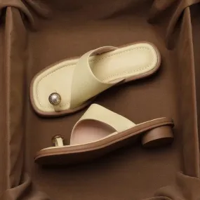 Marla Green Leather Sandals
