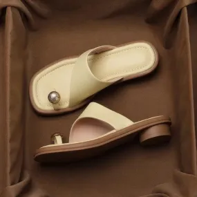 Marla Green Leather Sandals