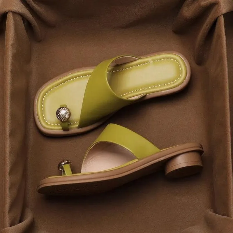 Marla Green Leather Sandals