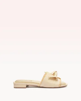 Maxi Clarita Raffia Flat Pearl