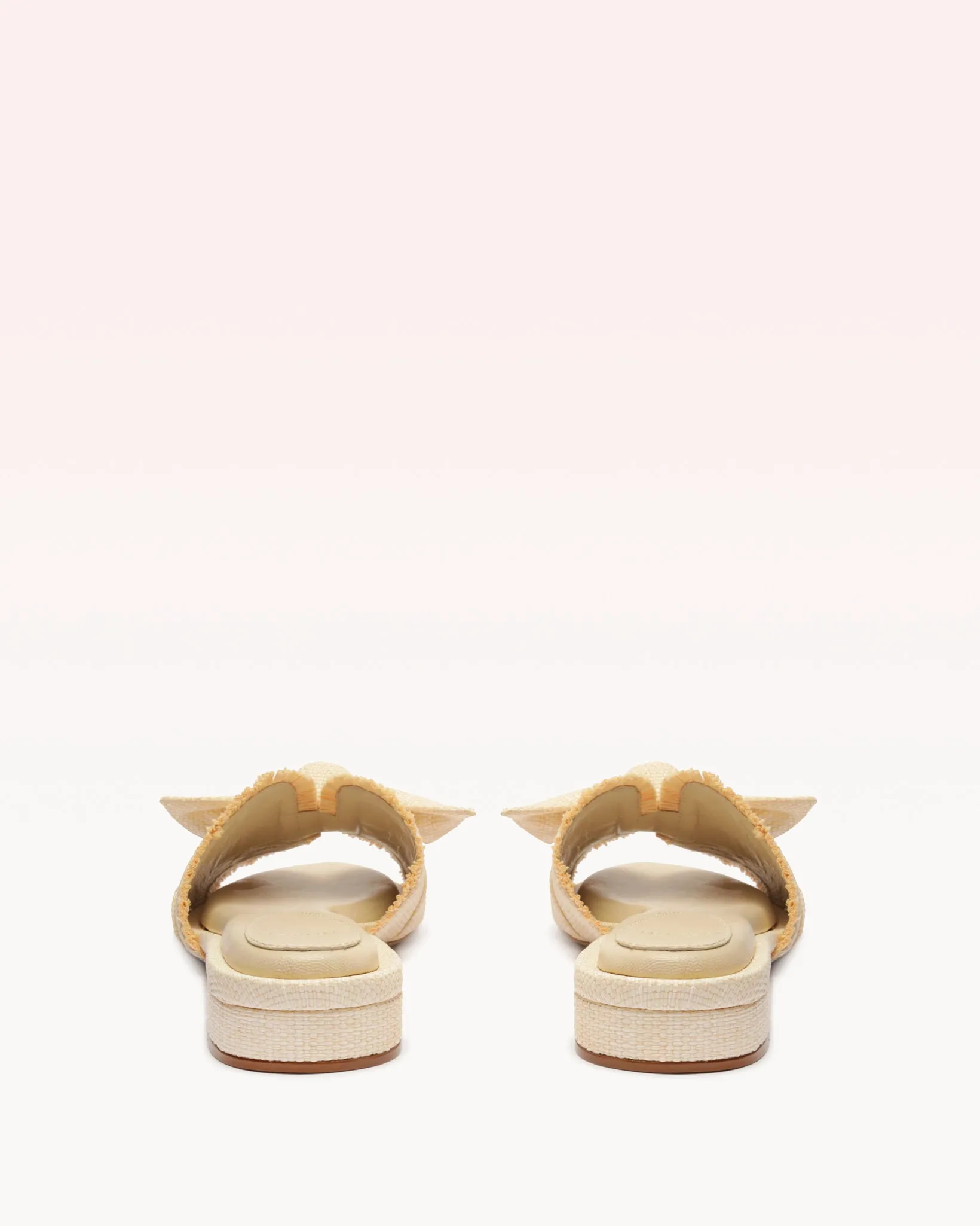 Maxi Clarita Raffia Flat Pearl