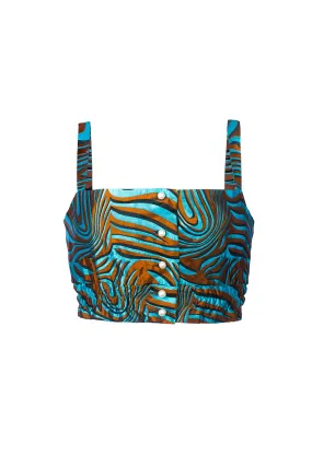 Mint Printed Top