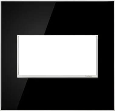 Mirror Black, 2-Gang Wall Plate