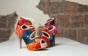 Monarca Embroidered High Heel Shoes