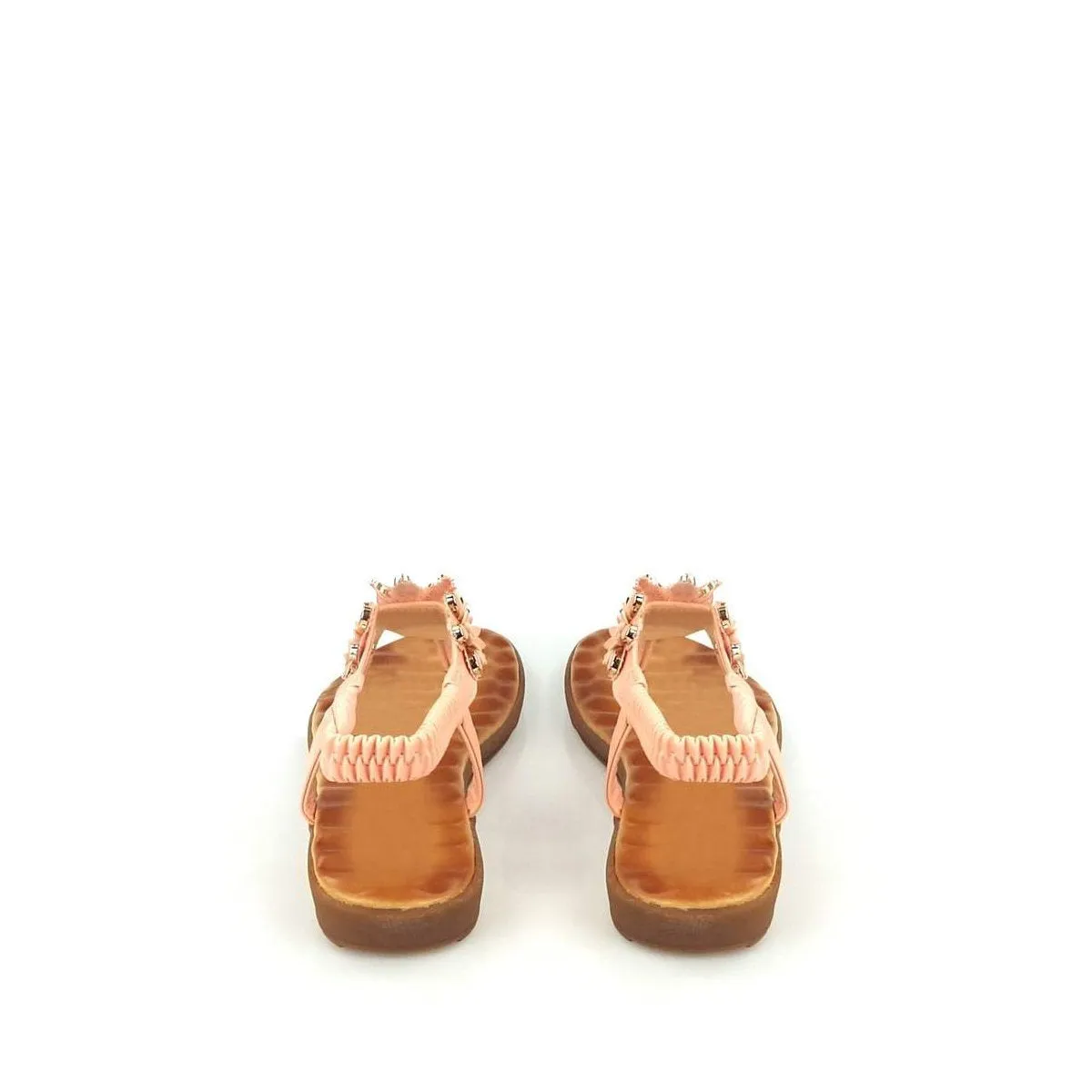 Nairi T-Bar Floral Embellished Toe Post Sandal