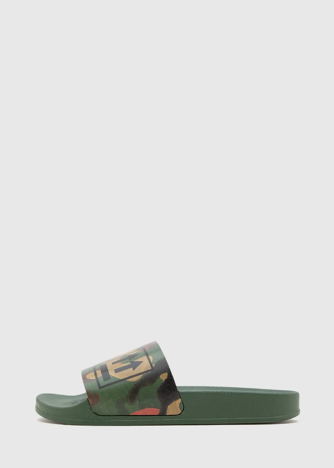 OFF-WHITE: DOUBLE ARROW SLIDER [GREEN]