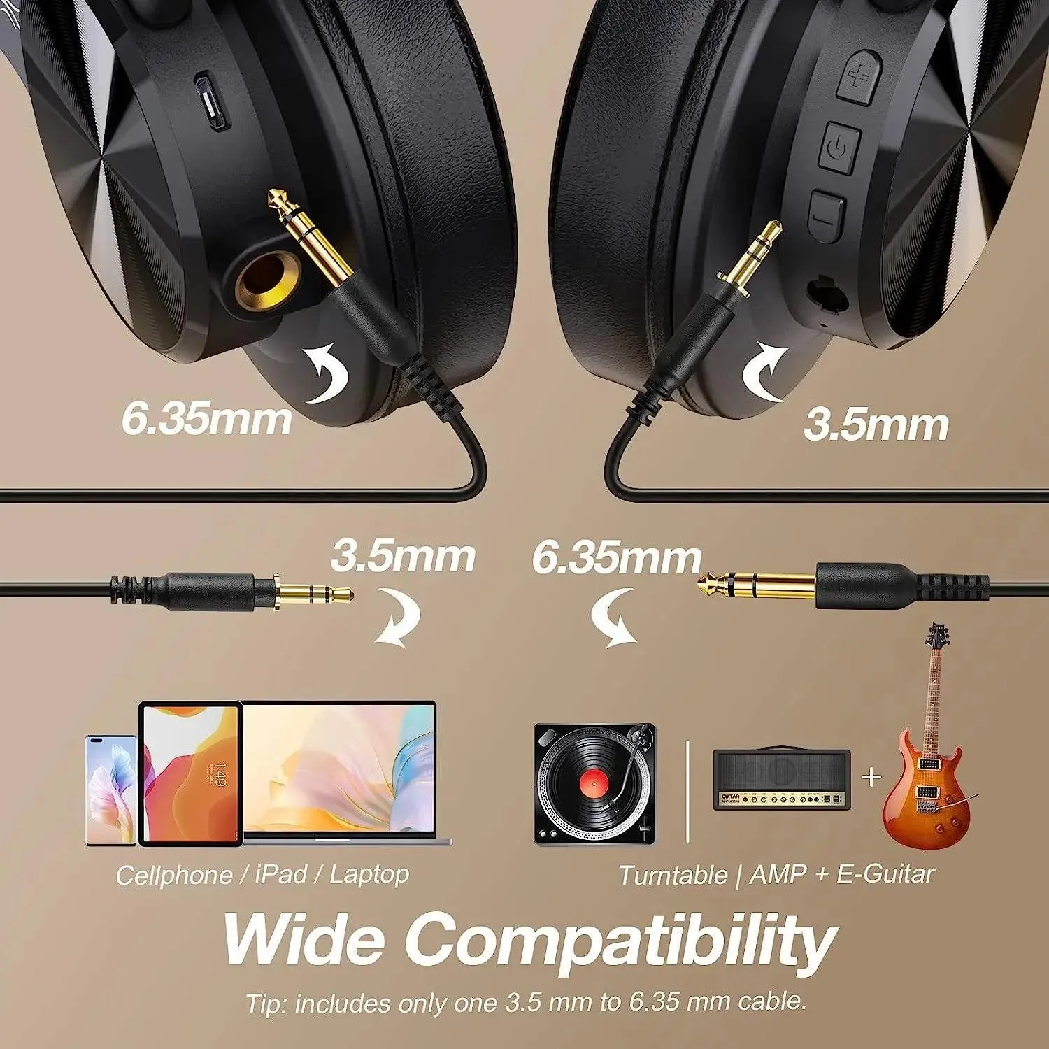 Oneodio Fusion A70 Wireless Headphones: DJ Studio Hi-Res Sound