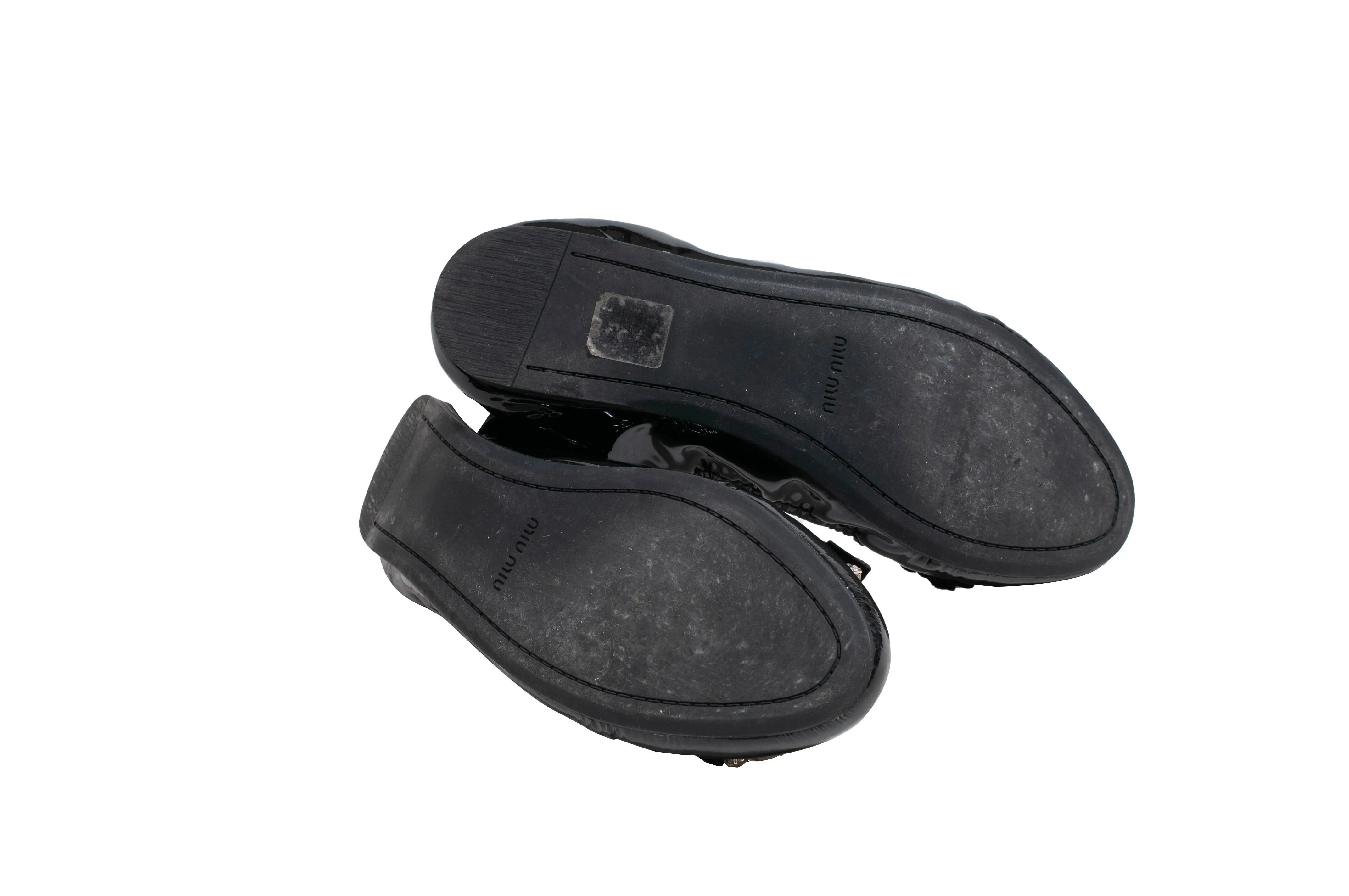 Patent Leather Crystal Embellishments Ballet Flats