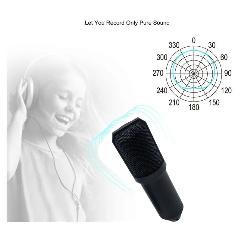 Professional Condenser Microphone With Monitoring Headset Set Q-Mic97