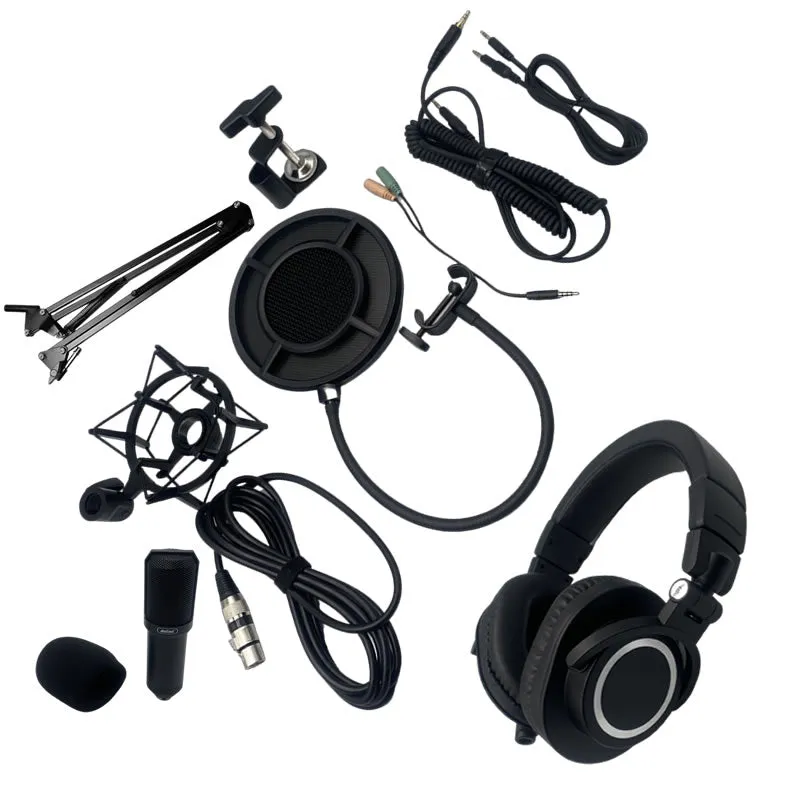 Professional Condenser Microphone With Monitoring Headset Set Q-Mic97