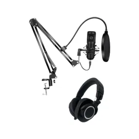 Professional Condenser Microphone With Monitoring Headset Set Q-Mic97