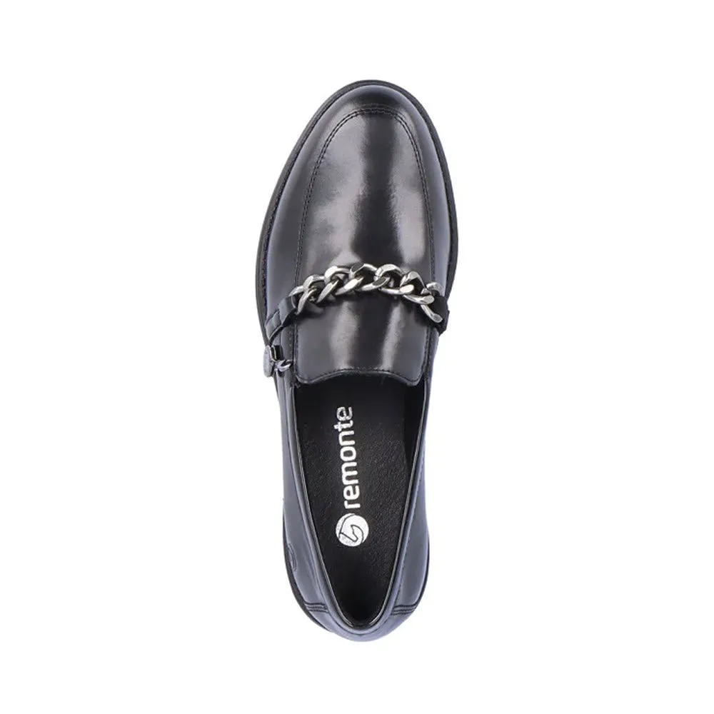 REMONTE MODERN TAILORED LOAFER BLACK - WOMENS