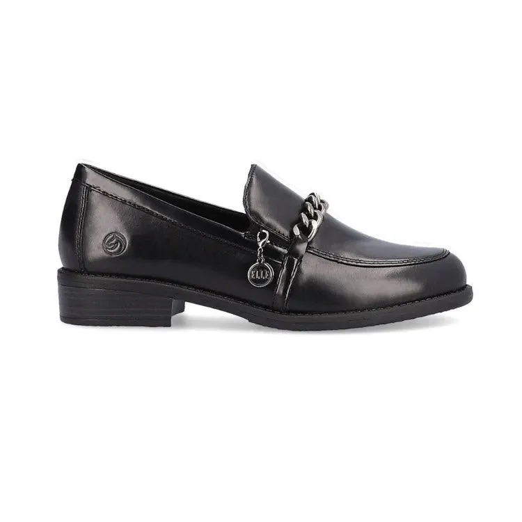 REMONTE MODERN TAILORED LOAFER BLACK - WOMENS