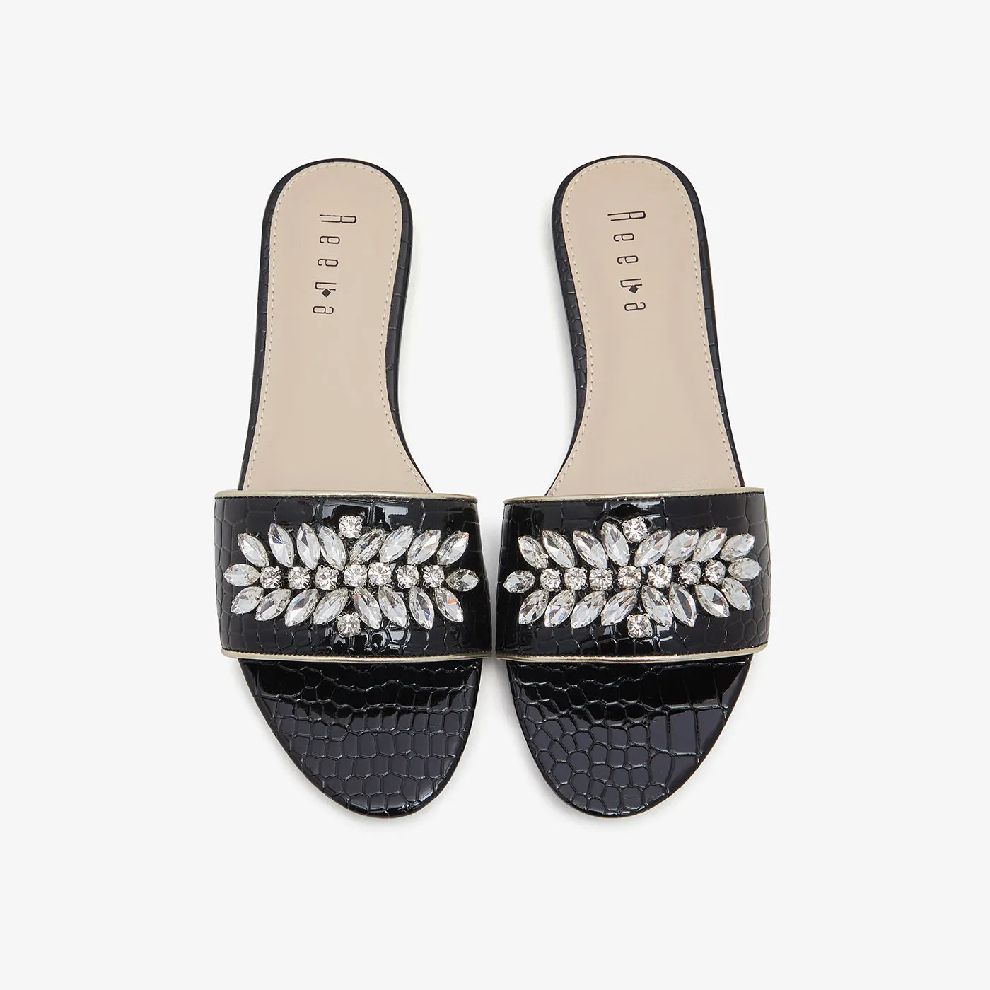 Rhinestone Embellished Chappals