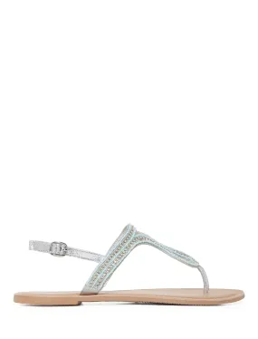 Rose Embellished T Bar Sandal