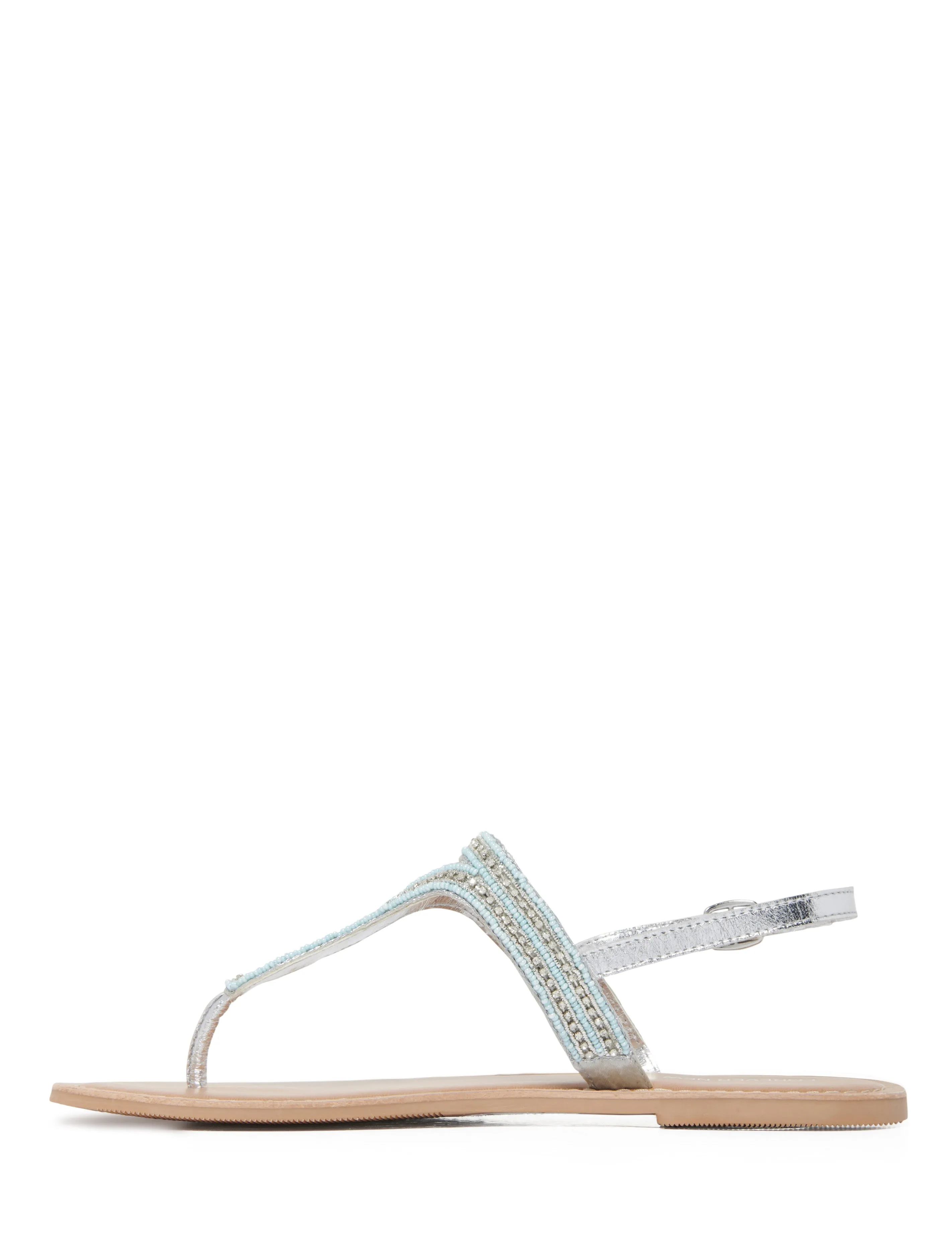 Rose Embellished T Bar Sandal