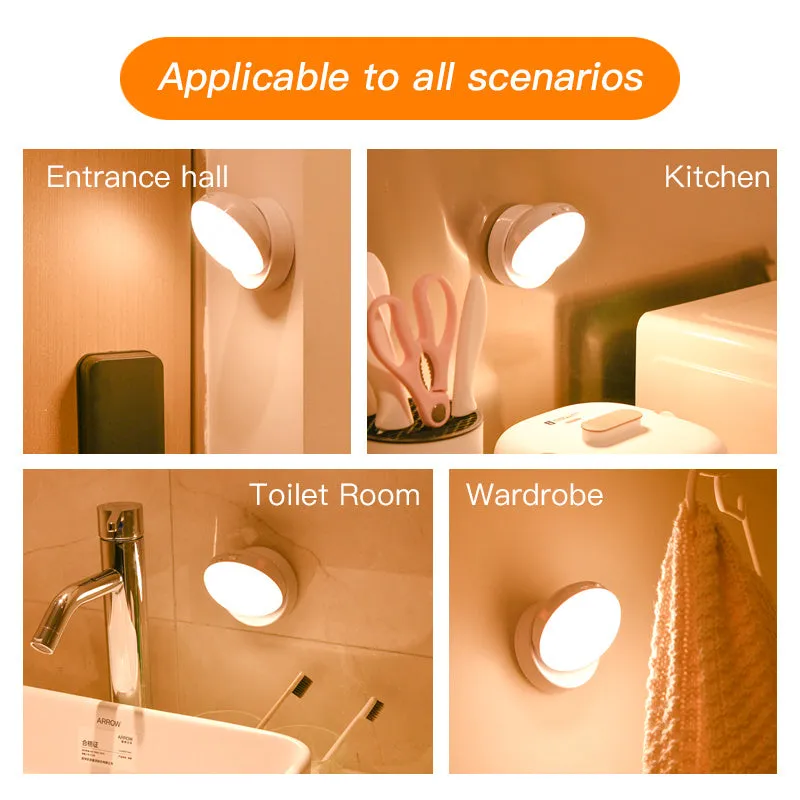 Rotating Human Body Sensor Light - Corridor Garage Light - Wardrobe Light - Motion Sensor Night Light