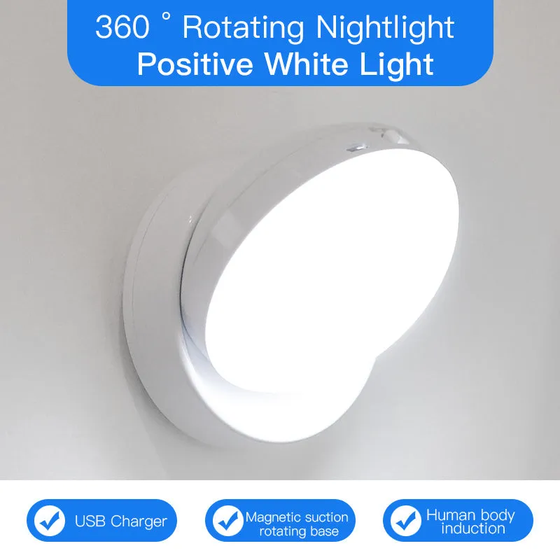 Rotating Human Body Sensor Light - Corridor Garage Light - Wardrobe Light - Motion Sensor Night Light