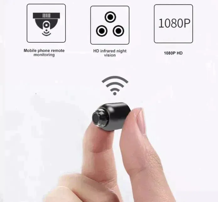 Small WiFi Security Camera Night Vision Wireless HD Kids Pet Safety Monitoring
