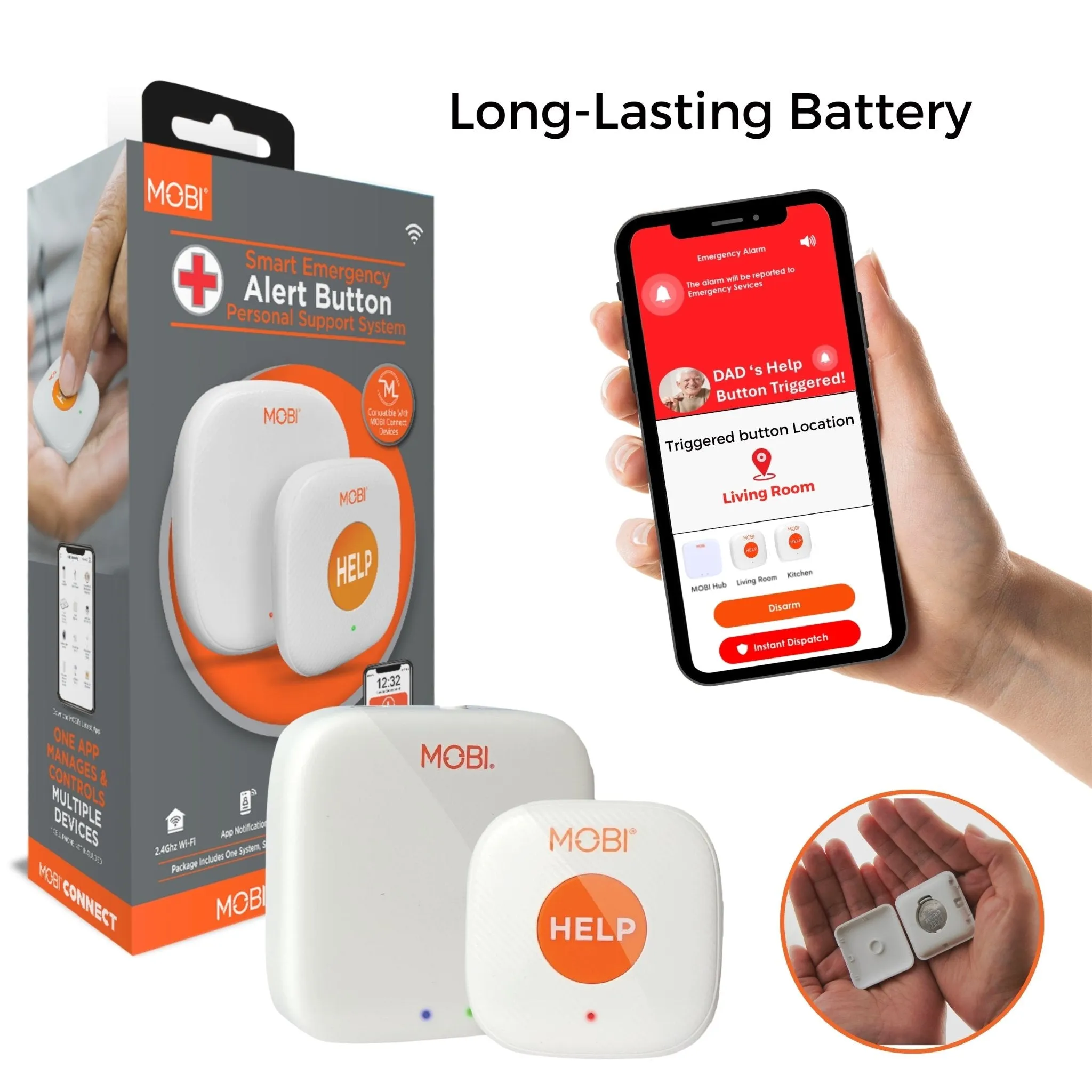 Smart Wi-Fi Caregiver Support Monitoring System & Alert Button