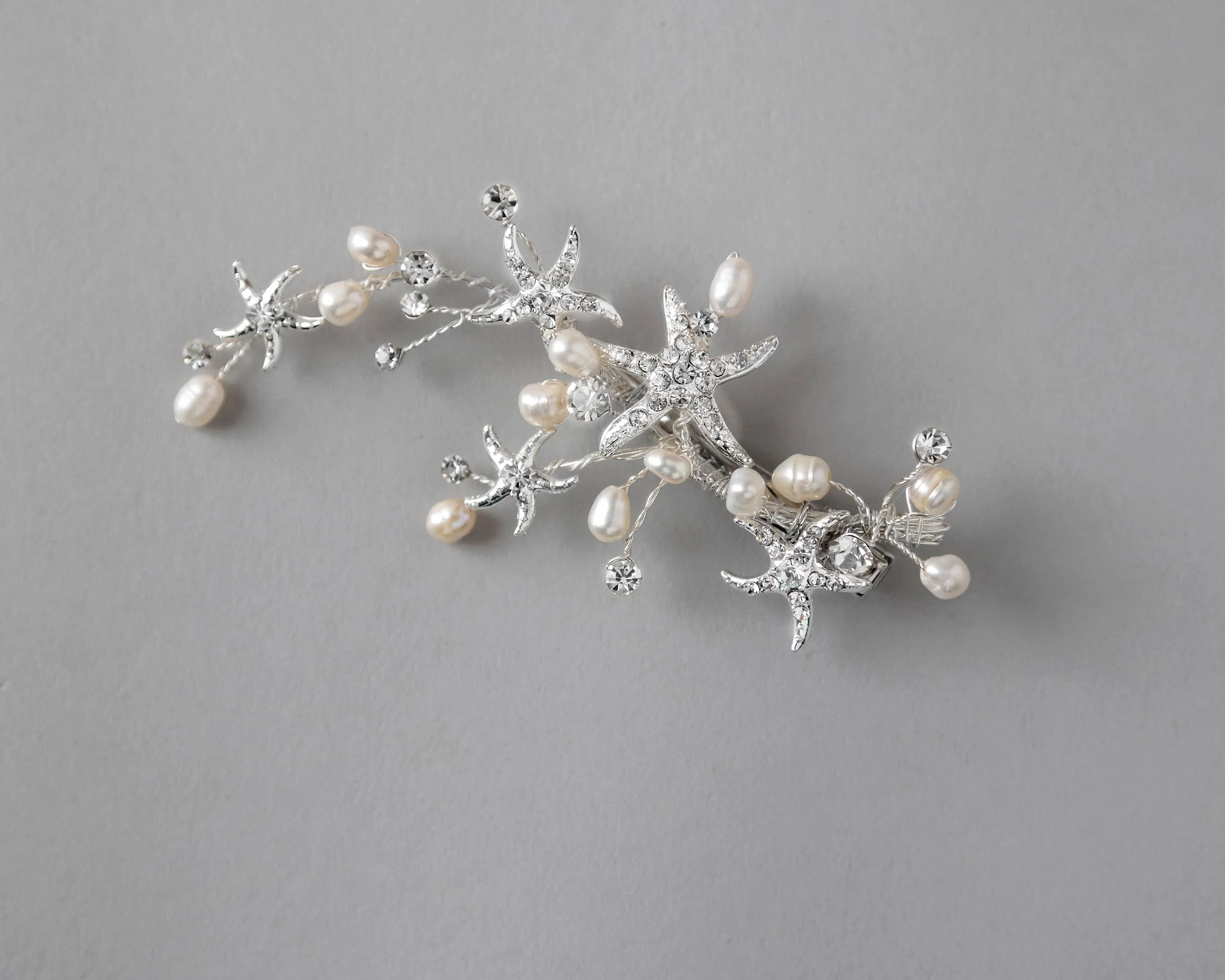Starfish and Pearl Beach Bride Hair Clip