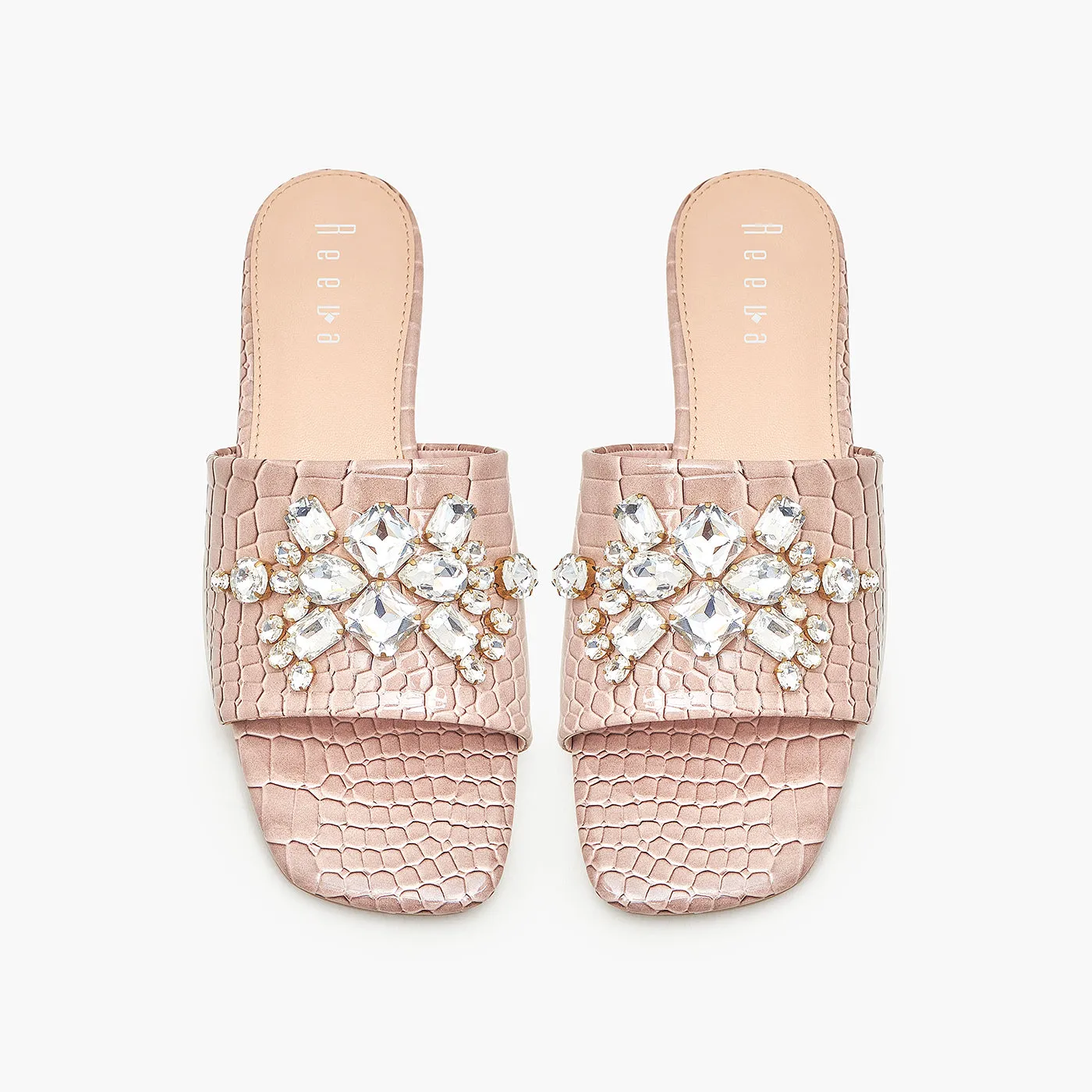 Stones Embellished Slides
