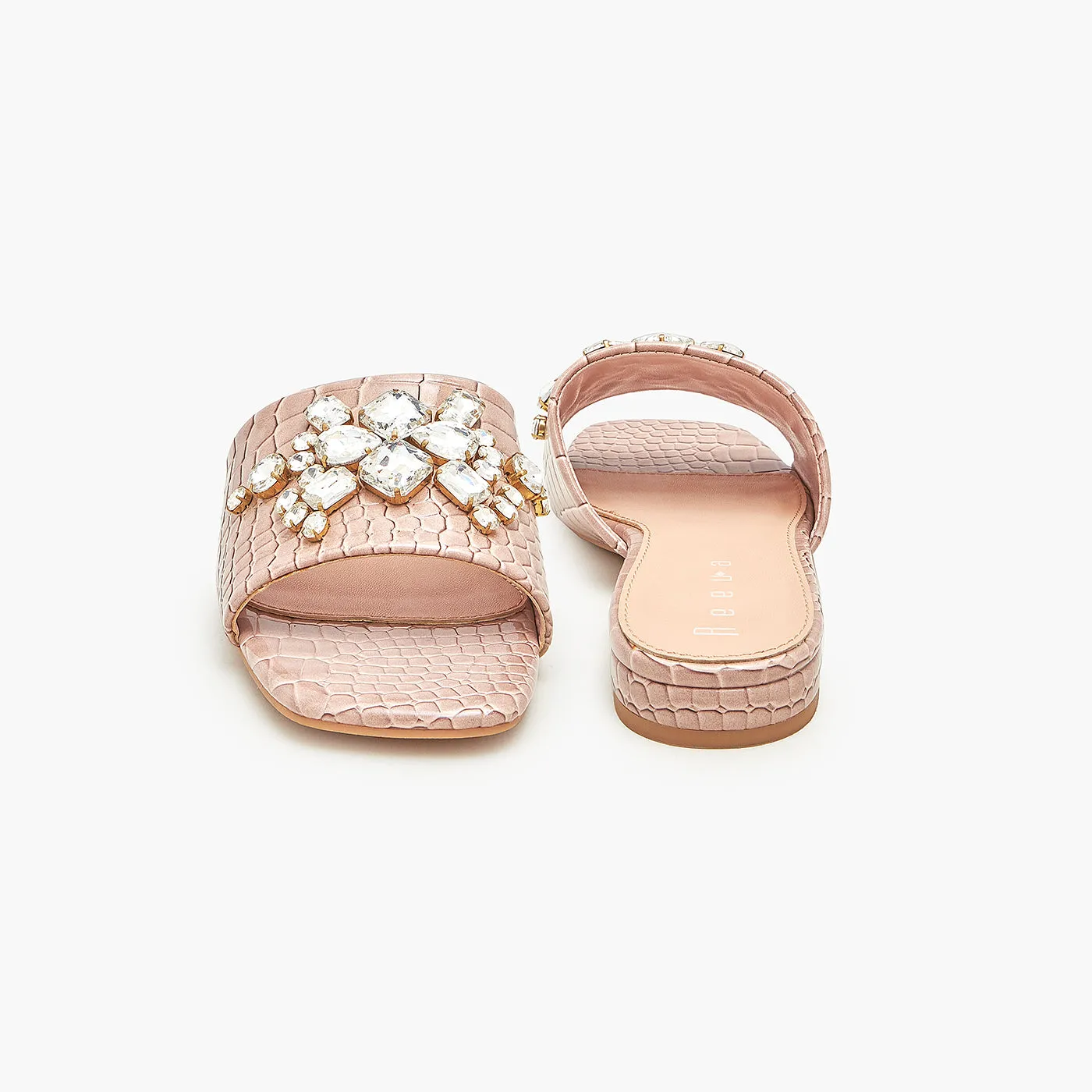 Stones Embellished Slides