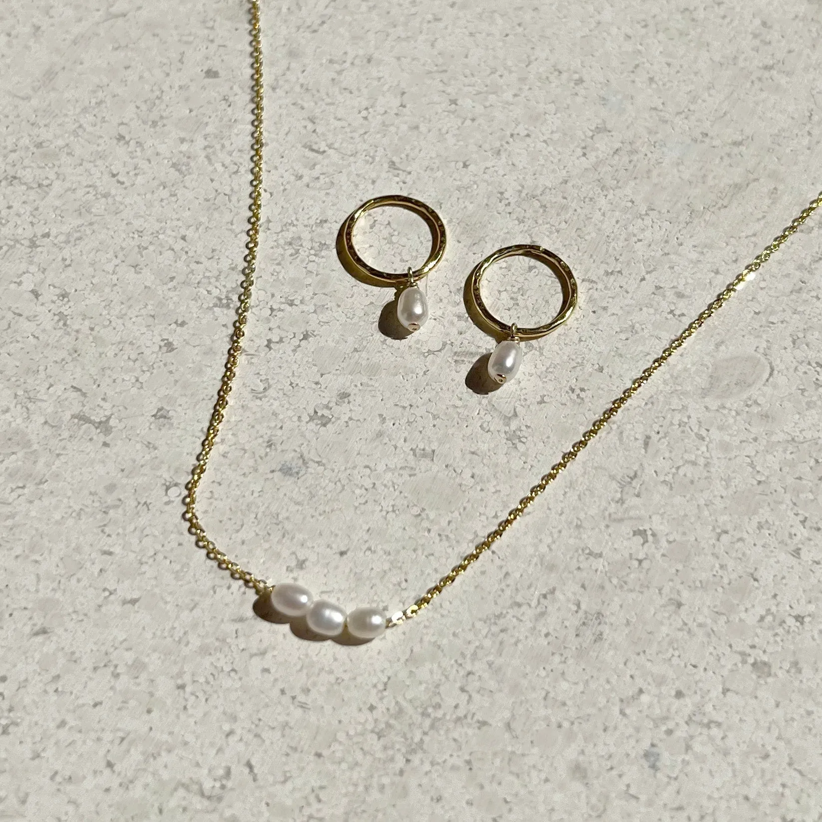 The Mini Pearl Duo Set - Gold