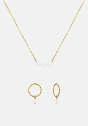 The Mini Pearl Duo Set - Gold