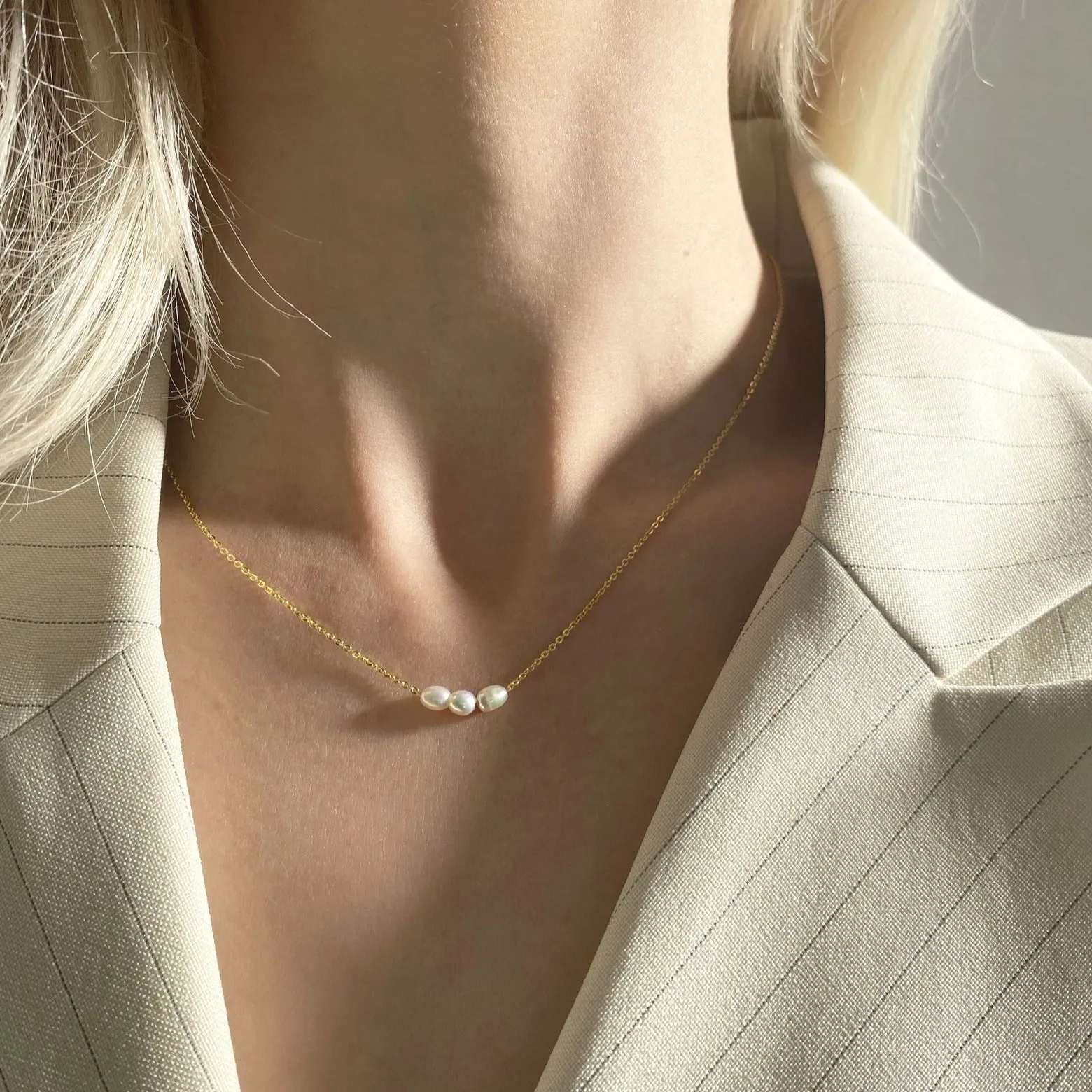 The Mini Pearl Duo Set - Gold