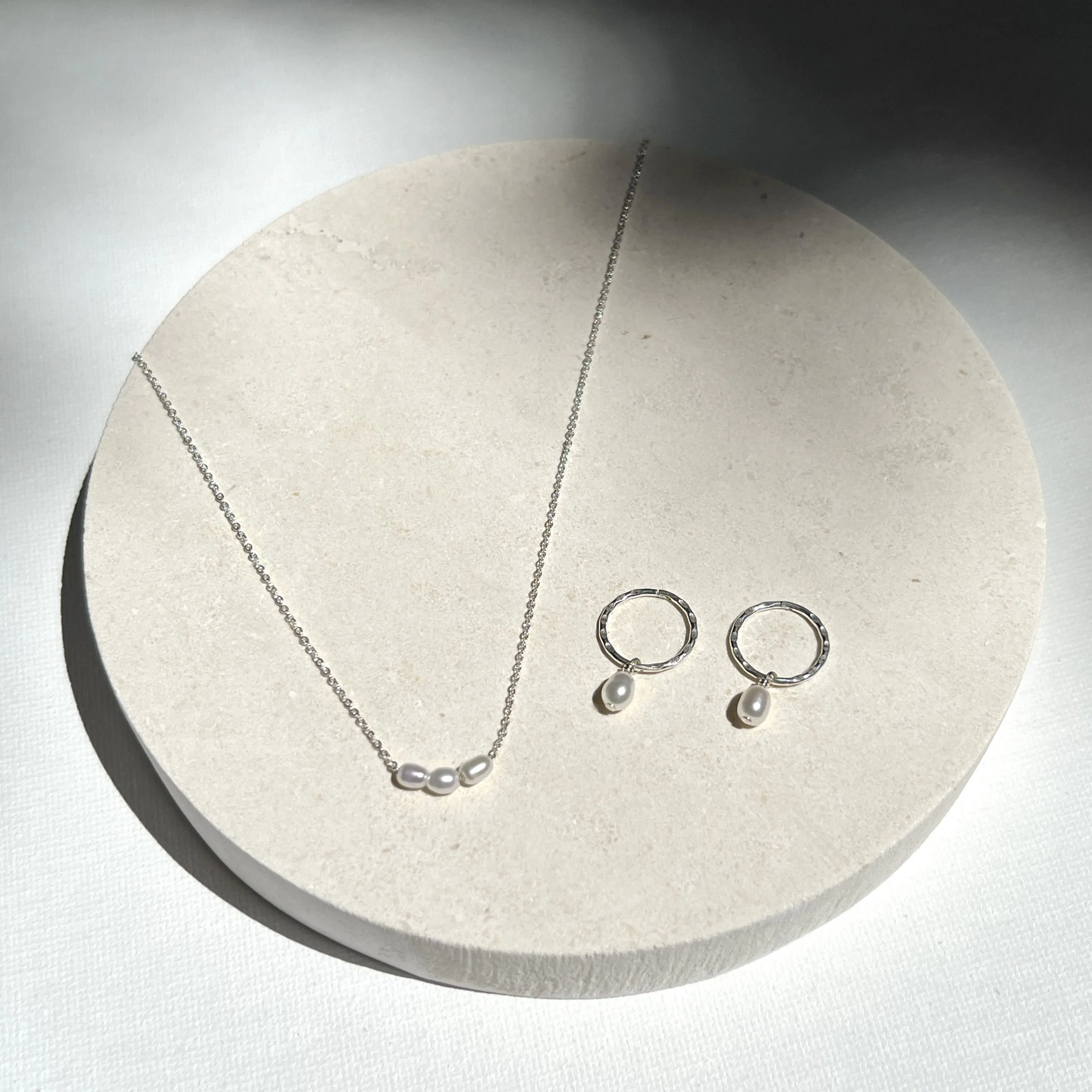 The Mini Pearl Duo Set - Silver