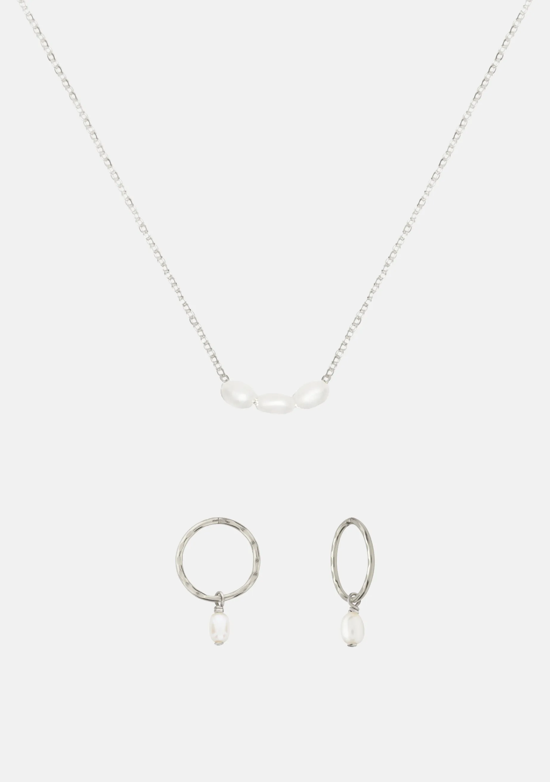 The Mini Pearl Duo Set - Silver