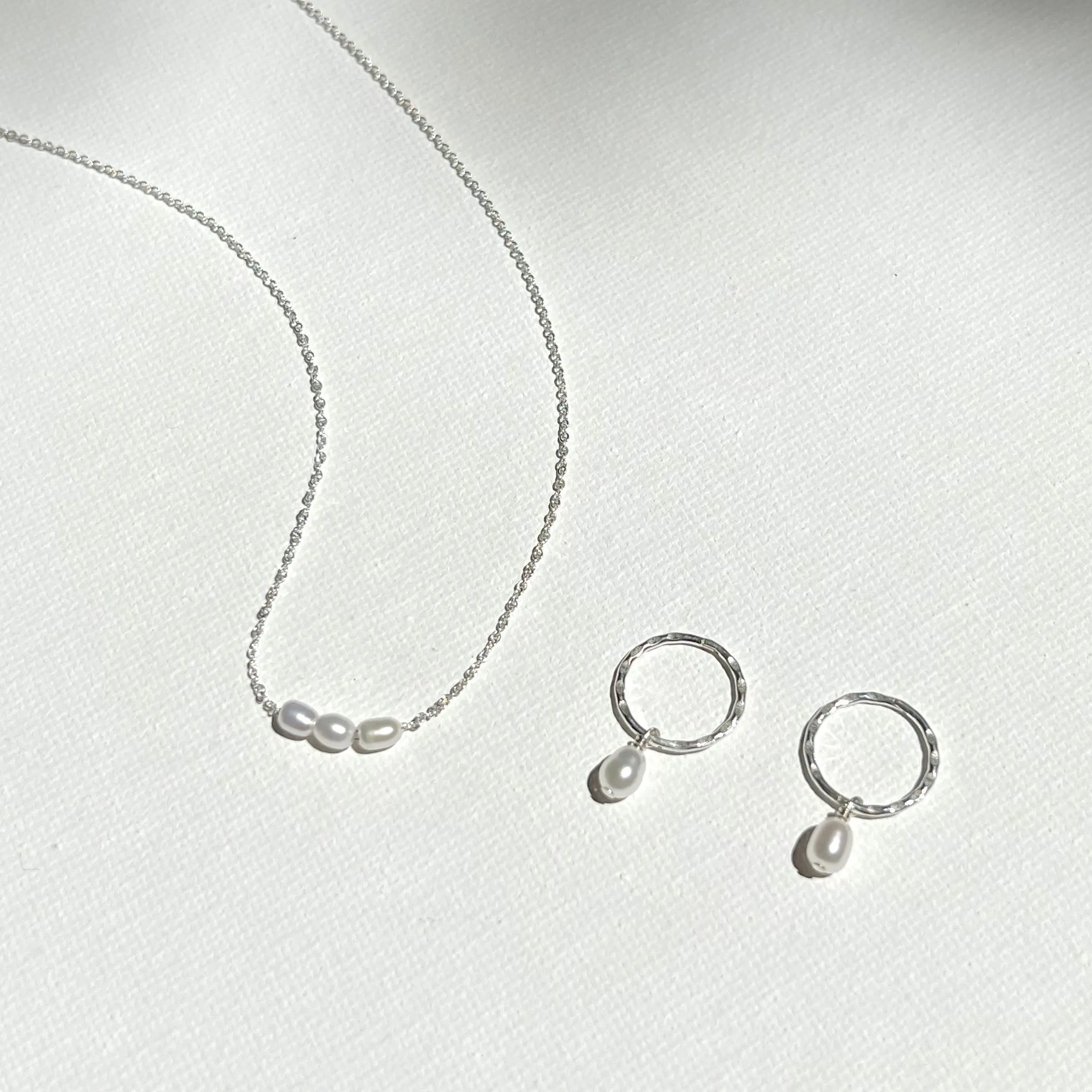 The Mini Pearl Duo Set - Silver