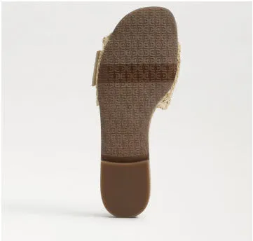 The Raffia Flat Sandal with Buckle