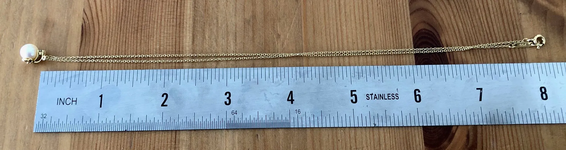 Tiffany & Co. 0.05tcw Diamond 6.5mm Pearl Necklace Pendant 18ct Yellow Gold