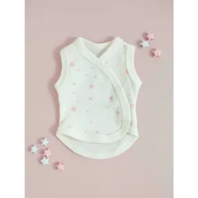 Tiny and Small Organic Cotton Preemie Incubator Vest - Pink Stars