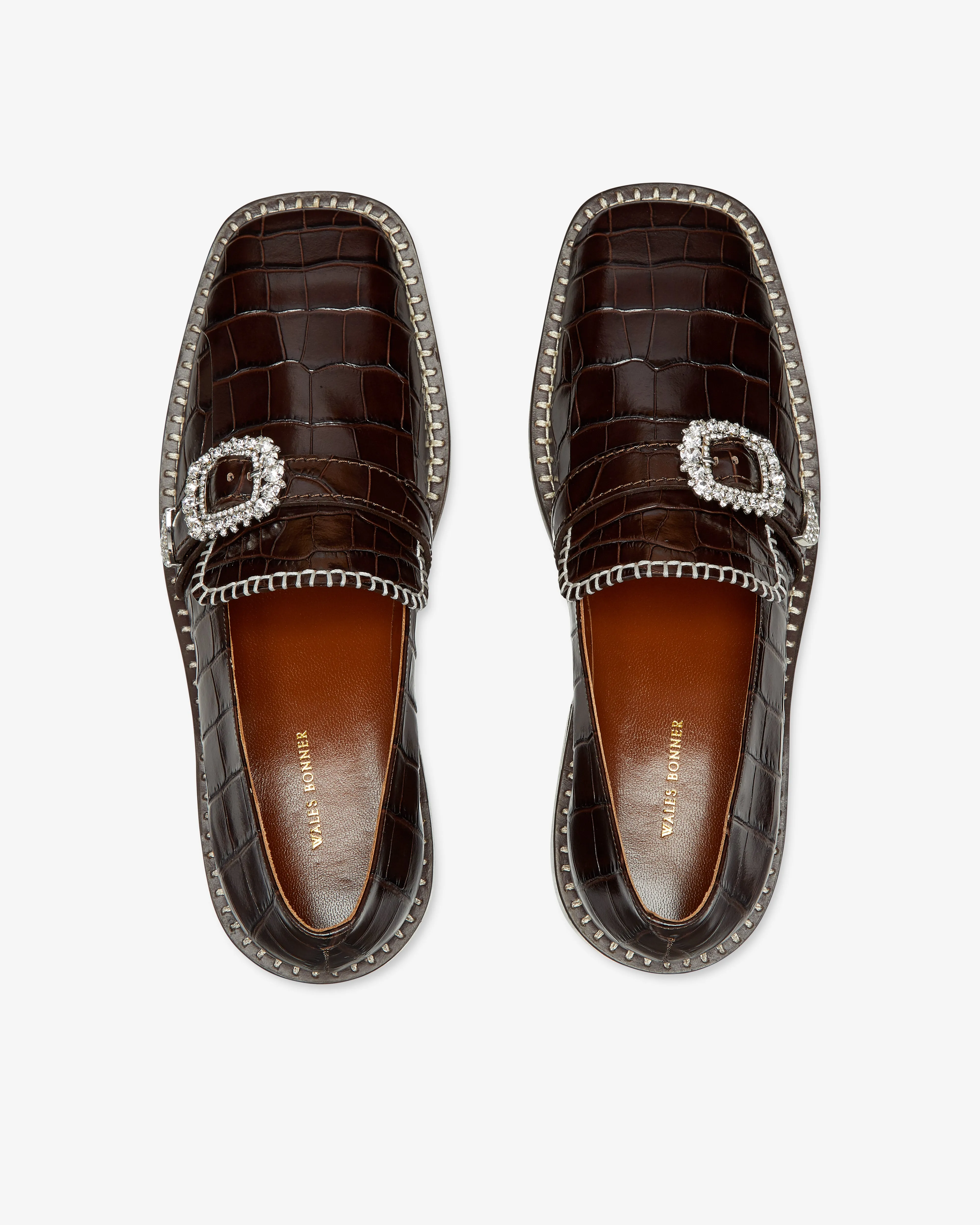 Wales Bonner - Women's Embellished Buckled Loafer - (Black)