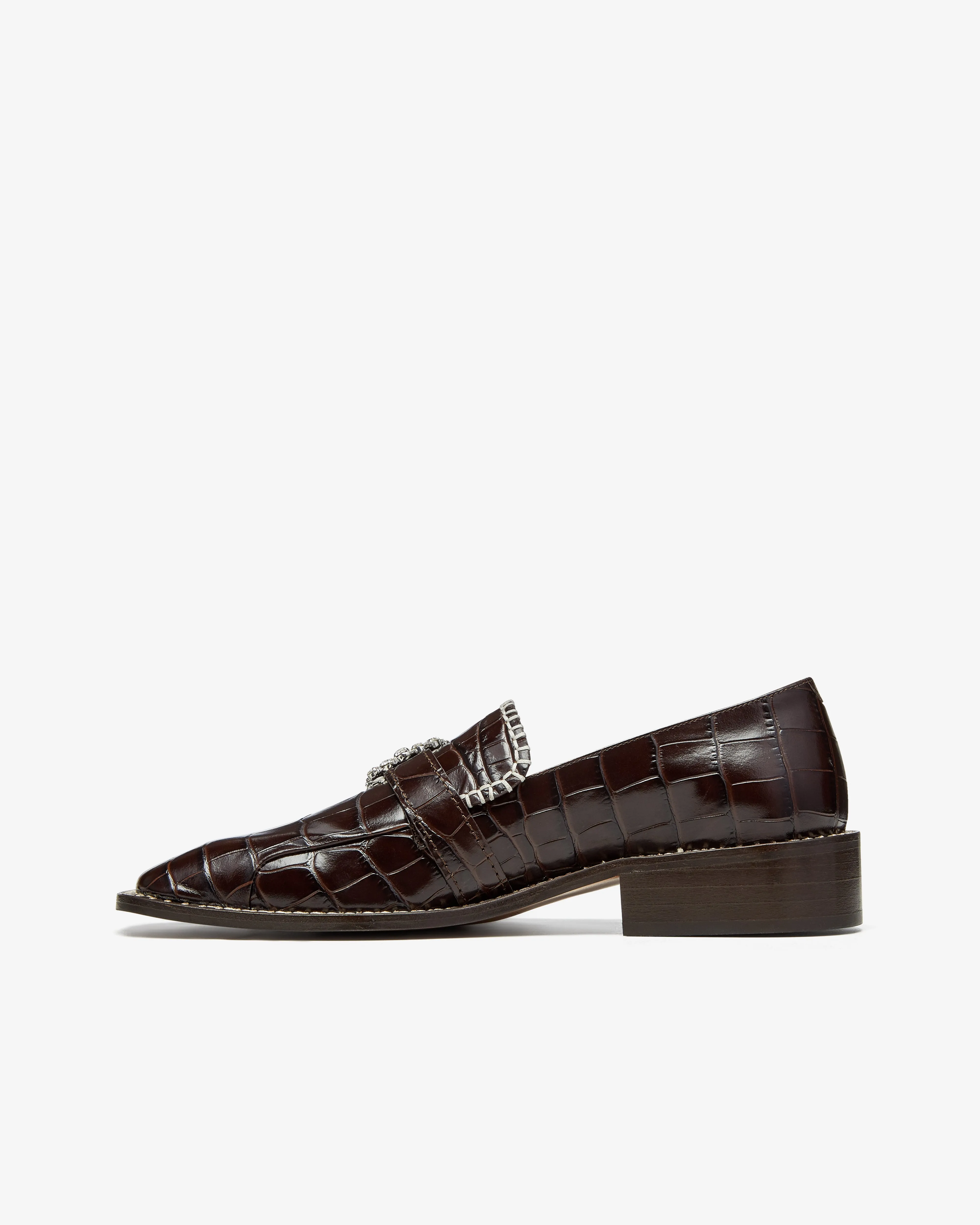Wales Bonner - Women's Embellished Buckled Loafer - (Black)